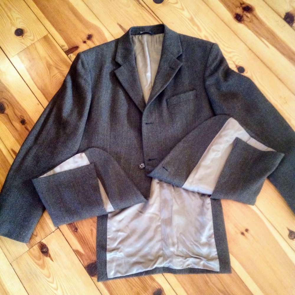 Banana Republic Herringbone Sport Coat 44R - Picture 2 of 5
